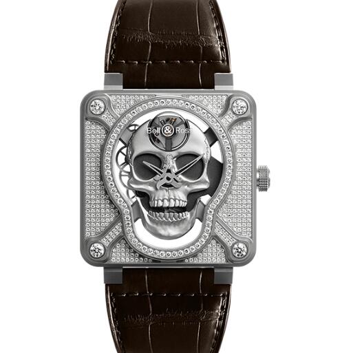 (image for) Replica Bell and Ross br01 Watch BR 01 LAUGHING SKULL FULL DIAMOND BR01-SKULL-SK-FLD